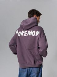 Bluza hoodie z nadrukiem Pokemon - fioletowy. Fioletowe bluzy bez kaptura Sinsay, l, bez wzorów, bez kaptura. Za 79.99 zł.
