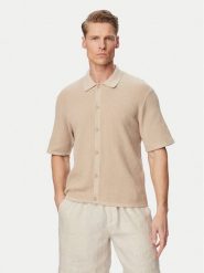 Jack & Jones Koszula Montauk 12293584 Beżowy jasny Relaxed Fit. Brązowe koszule Jack & Jones, l, bez wzorów, z bawełny, bez kołnierzyka, bez ramiączek. Za 159.99 zł.