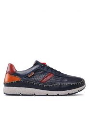 Pikolinos Półbuty M4U-6046C1 Niebieski. Niebieskie eleganckie półbuty Pikolinos, bez wzorów, ze skóry, bez obcasa, bez zapięcia. Za 479.99 zł.