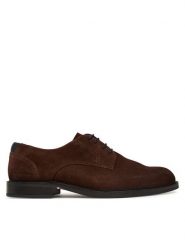 Tommy Hilfiger Półbuty Corporate Dressy Suede Shoe FM0FM05969 Brązowy ciemny. Brązowe eleganckie półbuty Tommy Hilfiger, bez wzorów, ze skóry, bez obcasa, bez zapięcia. Za 649.99 zł.