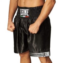 Spodenki bokserskie LEONE 1947 Italy Boxing. Czarne szorty LEONE 1947, l, bez wzorów, sportowe. W wyprzedaży za 147.15 zł.