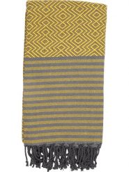 Samimi Chusta hammam "Sahara" w kolorze żółto-szarym - 180 x 100 cm rozmiar: onesize. Żółte szaliki Samimi, bez wzorów, z bawełny. Za 77.95 zł.