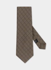 PAKO LORENTE – Krawat męski P21WF-KX-298-X. Brązowe krawaty i muchy Pako Lorente, bez wzorów, z mikrofibry. Za 49.99 zł.