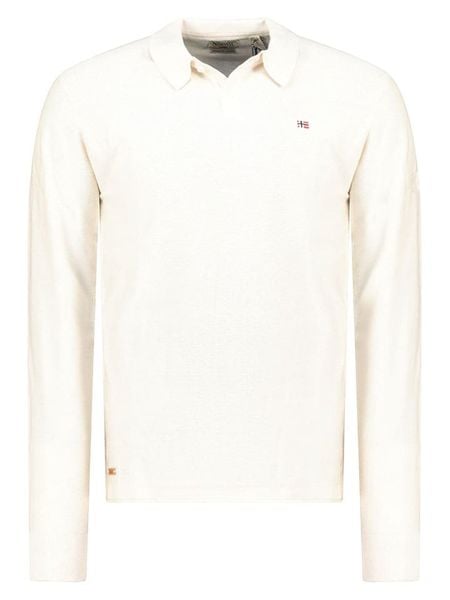 Geographical Norway Sweter "Fiji" w kolorze kremowym rozmiar: XXL. Brązowe swetry nierozpinane Geographical Norway, xxl, bez wzorów, z bawełny, bez kołnierzyka, bez ramiączek. Za 70.41 zł.