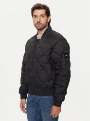 Tommy Hilfiger Kurtka bomber MW0MW37341 Czarny Regular Fit. Czarne kurtki Tommy Hilfiger, m, bez wzorów, z syntetyku, bez kaptura. Za 699.99 zł.
