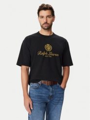 Polo Ralph Lauren T-Shirt 710B28747002 Czarny Regular Fit. Czarne koszulki polo Polo Ralph Lauren, m, bez wzorów, z bawełny, bez kołnierzyka, bez ramiączek. Za 466.99 zł.