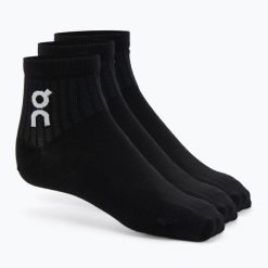 Skarpety On Logo Sock Mid 3. Czarne skarpety On, bez wzorów, z bawełny. Za 89.99 zł.