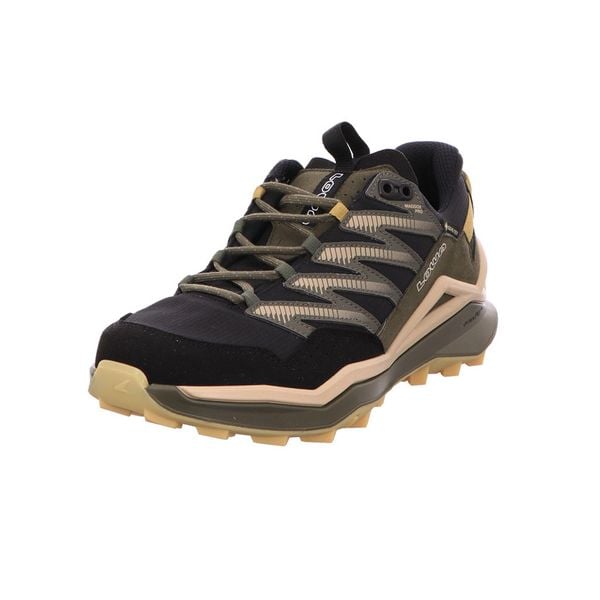 Półbuty LOWA MADDOX PRO GTX LO. Czarne eleganckie półbuty Lowa, bez wzorów, z gore-texu, bez obcasa, bez zapięcia. Za 852.90 zł.