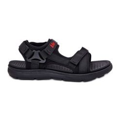 Sandały Męskie Lee Cooper LCW-25-34-3552M Czarne. Czarne sandały bez zapięcia. Za 161.26 zł.