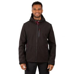 Męska Kurtka Soft Shell Marlon. Czarne kurtki Trespass, m, bez wzorów, z elastanu, z kapturem. Za 292.99 zł.