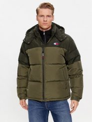 Tommy Jeans Kurtka puchowa Alaska DM0DM17482 Zielony Regular Fit. Zielone kurtki Tommy Jeans, m, bez wzorów, z jeansu, bez kaptura. Za 699.99 zł.