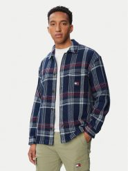 Tommy Jeans Kurtka przejściowa Check DM0DM23135 Granatowy Regular Fit. Niebieskie kurtki Tommy Jeans, m, bez wzorów, z bawełny, bez kaptura. Za 529.99 zł.