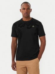 Beverly Hills Polo Club T-Shirt M1631-HR Czarny Regular Fit. Czarne koszulki polo Beverly Hills Polo Club, m, bez wzorów, z bawełny, bez kołnierzyka, bez ramiączek. Za 177.99 zł.