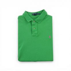 Second life - Krótki Rękaw Męskie Polo Zielone - Stan dobry. Zielone bluzki z długim rękawem RALPH LAUREN, m, bez wzorów, bez kołnierzyka, bez ramiączek, na golfa. Za 97.25 zł.