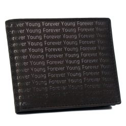 Portfel skórzany Forever Young 701-SPG BLACK czarny. Czarne portfele FOREVER YOUNG, z aplikacjami, ze skóry. Za 36.00 zł.