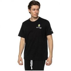 Koszulka sportowa męska Champion X Smiley Crewneck. Czarne t-shirty sportowe Champion, bez wzorów, z bawełny, bez ramiączek. Za 285.00 zł.