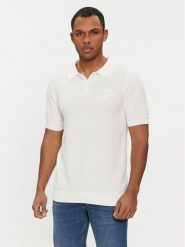 Richmond X Polo Carena UMP24214PO Biały Regular Fit. Białe koszulki polo RICHMOND X, m, bez wzorów, z bawełny, bez kołnierzyka, bez ramiączek. Za 299.99 zł.