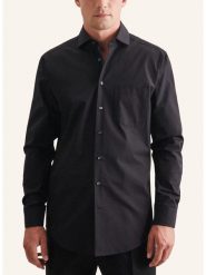 Seidensticker Koszula - Regular fit - w kolorze czarnym rozmiar: 38. Czarne koszule Seidensticker, bez wzorów, z bawełny, bez kołnierzyka, bez ramiączek. Za 114.71 zł.