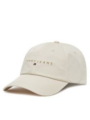 Tommy Jeans Czapka z daszkiem Linear Logo Cap AM0AM12958 Beżowy. Brązowe czapki z daszkiem Tommy Jeans, bez wzorów, z bawełny. Za 129.99 zł.