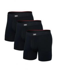 Bokserki męskie - Vibe Xtra Soft Comfort 3-pak - Czarny. Czarne bokserki Saxx, m, bez wzorów, z materiału. Za 478.10 zł.