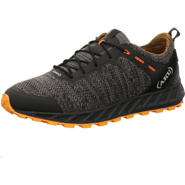 Buty trekkingowe męskie Aku Rapida Air. Czarne buty trekkingowe Aku, bez wzorów, z materiału, bez zapięcia. Za 612.85 zł.