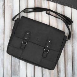 Torba skórzana męska na ramię na laptopa czarna vintage Paolo Peruzzi SL-09-BL. Czarne torby na laptopa . Za 329.00 zł.