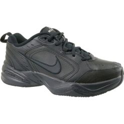 Nike Monarch IV 415445-001 45,5 Czarne. Czarne buty treningowe Nike, bez wzorów, ze skóry. W wyprzedaży za 199.99 zł.