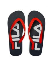 Fila Japonki Troy Slipper FFM0007.53040 Czerwony. Czerwone japonki Fila, bez wzorów, z tworzywa sztucznego. Za 39.99 zł.