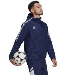 Kurtka męska adidas Condivo 22 All-Weather Jacket. Niebieskie kurtki Adidas, m, bez wzorów, bez kaptura. Za 238.00 zł.
