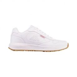 Buty do chodzenia męskie Kappa Basis. Białe buty sportowe casual Kappa, bez wzorów, z materiału, bez zapięcia. W wyprzedaży za 149.00 zł.