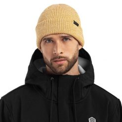 Czapka zimowa beanie unisex Brownie. Żółte czapki zimowe SIROKO, bez wzorów, z tkaniny. W wyprzedaży za 85.00 zł.
