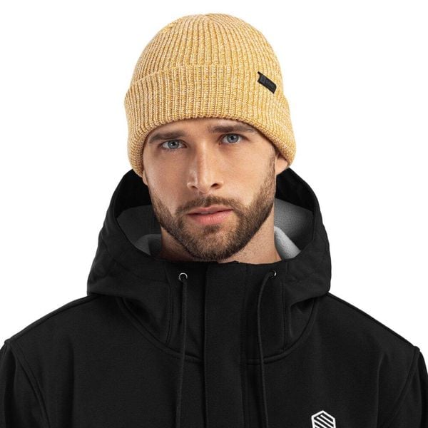 Czapka zimowa beanie unisex Brownie. Żółte czapki zimowe SIROKO, bez wzorów, z tkaniny. W wyprzedaży za 54.00 zł.
