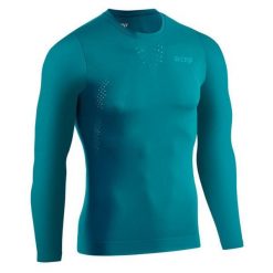 Koszulka do biegania Ultralight z długim rękawem CEP męska. Niebieskie bluzki z długim rękawem CEP, m, bez wzorów, bez kołnierzyka, bez ramiączek. Za 219.00 zł.