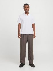 Jack & Jones Koszulka polo w kolorze białym rozmiar: L. Białe koszulki polo Jack & Jones, l, bez wzorów, bez kołnierzyka, bez ramiączek. Za 106.13 zł.