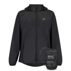 Mac in a Sac - Płaszcz przeciwdeszczowy - Czarny. Czarne kurtki przeciwdeszczowe Mac In A Sac, m, bez wzorów, z nylonu, bez kaptura. Za 339.00 zł.