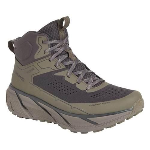 Buty trekkingowe męskie Karrimor Mid K1127-olv. Zielone buty trekkingowe Karrimor, bez wzorów, z gumy, za kostkę, bez zapięcia. W wyprzedaży za 310.49 zł.
