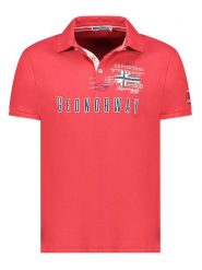 Geographical Norway Koszulka polo "Kason" w kolorze czerwonym rozmiar: S. Czerwone koszulki polo Geographical Norway, s, bez wzorów, z bawełny, bez kołnierzyka, bez ramiączek. Za 88.43 zł.
