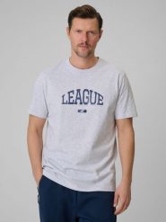 4F T-shirt regular z nadrukiem męski - szary XXL. Szare t-shirty 4F, m, bez wzorów, z bawełny, bez kołnierzyka, bez ramiączek. Za 59.99 zł.