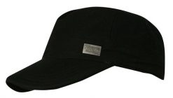 Czapka z Daszkiem, Czarna, Bawełniana, Jesienno-Zimowa, Patrolówka, z Gumką -Pako Jeans. Czarne czapki z daszkiem Pako Jeans, na zimę, bez wzorów, z bawełny. Za 49.00 zł.