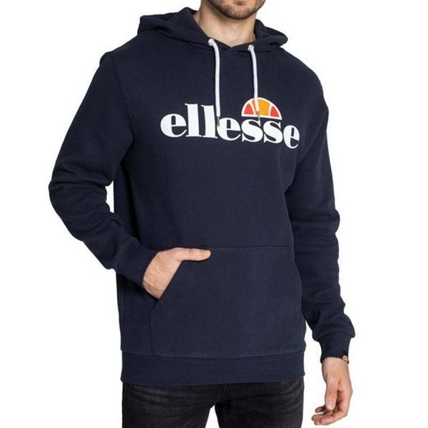 Męska Bluza Z Kapturem Gottero Overhead. Niebieskie bluzy Ellesse, m, bez wzorów, z bawełny, z kapturem. Za 327.99 zł.