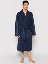 Calvin Klein Underwear Szlafrok 000EM1159E Granatowy. Niebieskie szlafroki Calvin Klein Underwear, l, bez wzorów, z bawełny, bez ramiączek, bez kaptura. Za 399.99 zł.