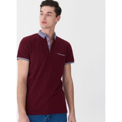 Koszulka polo z kontrastowymi wstawkami - Bordowy. Koszulki polo sportowe House. Za 59.99 zł.
