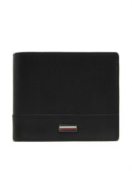 Tommy Hilfiger Portfel Th Corp Cc Flap And Coin AM0AM13246 Czarny. Czarne portfele Tommy Hilfiger, bez wzorów, ze skóry. Za 229.99 zł.