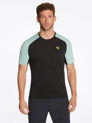 Ziener Koszulka kolarska "Nentin" w kolorze czarno-turkusowym rozmiar: 50. Czarne t-shirty sportowe Ziener, bez wzorów, z materiału, bez ramiączek, rowerowe. Za 70.08 zł.