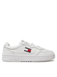 Tommy Jeans Sneakersy Tjm Cupsole Leather Ess EM0EM01443 Biały. Białe buty sportowe casual Tommy Jeans, bez wzorów, z jeansu, bez zapięcia. Za 279.99 zł.