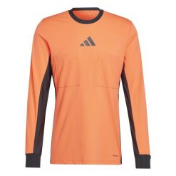 Dżersej z długim rękawem adidas Referee 24. Brązowe bluzki z długim rękawem Adidas, s, bez wzorów, z dżerseju, bez kołnierzyka, bez ramiączek. W wyprzedaży za 198.20 zł.