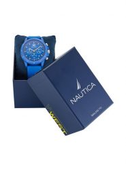 Nautica Zegarek Nautica One NAPNOF4S3 Niebieski. Niebieskie, analogowe zegarki Nautica. Za 999.99 zł.