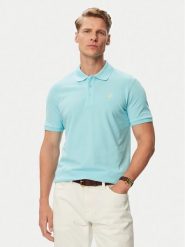 Beverly Hills Polo Club Polo P-SS26M-P42560 Turkusowy Regular Fit. Niebieskie koszulki polo Beverly Hills Polo Club, m, bez wzorów, z bawełny, bez kołnierzyka, bez ramiączek. Za 209.99 zł.
