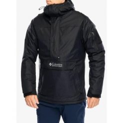 Kurtka ocieplana Columbia Challenger II Insulated Pullover - black S. Czarne kurtki Columbia, s, bez wzorów, bez kaptura. Za 514.49 zł.