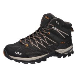 Buty górskie Campagnolo Rigel Mid Trek. Białe buty turystyczne CMP, bez wzorów, z materiału, bez zapięcia, outdoorowe. Za 499.99 zł.